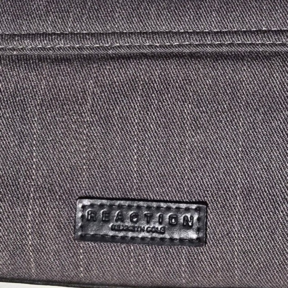 Reaction Kenneth Cole Small Gray Denim Foldover Clutch Shoulder Bag - Picture 8 of 9
